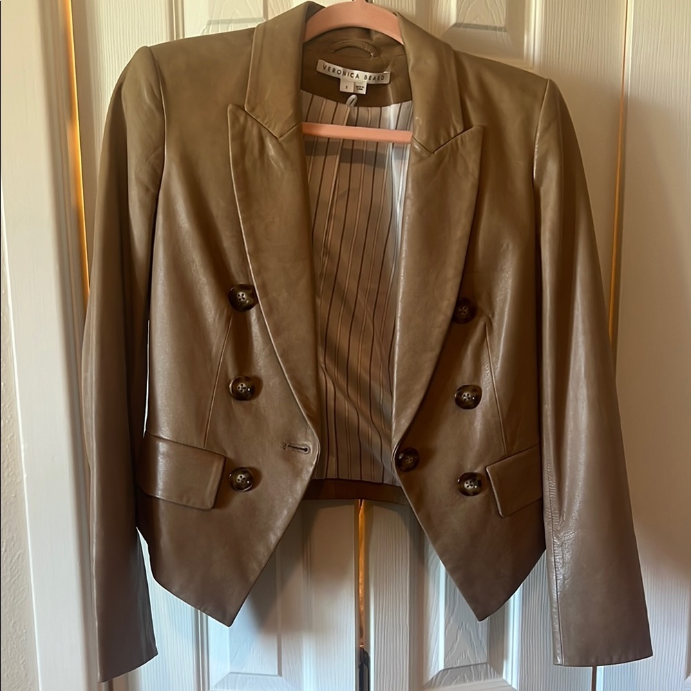 Veronica Beard Brown Double-Breasted Jacket